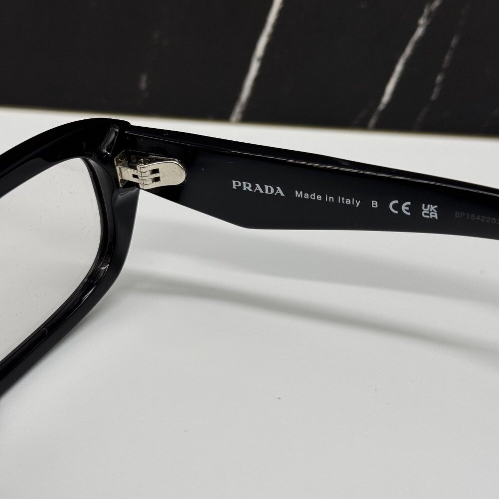 NEW PRADA PRB06SF 16K08N BLACK UNISEX EYEGLASSES PRADA PR B06SF 16K08N - Picture 9 of 10